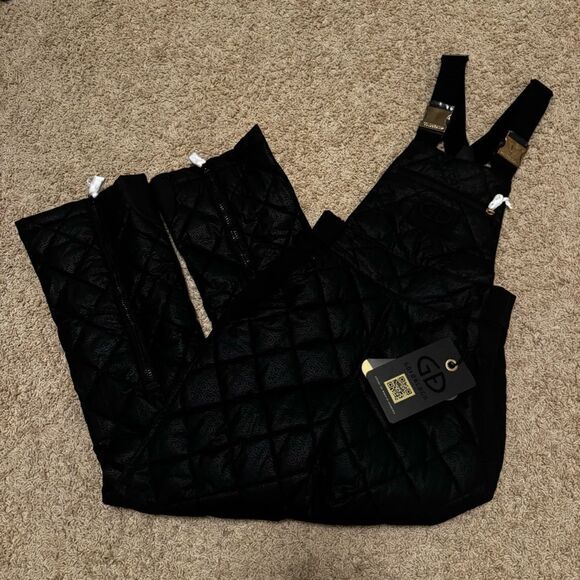 Goldbergh KAYA SALOPETTE BLACK Ski Pants Overalls NWT US size 2 ski bibs - Picture 7 of 9
